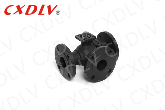 ISO5211 플랜지 직착 패드 WCB PTFE 시아트와 함께 PN16 3 차원 볼 밸브