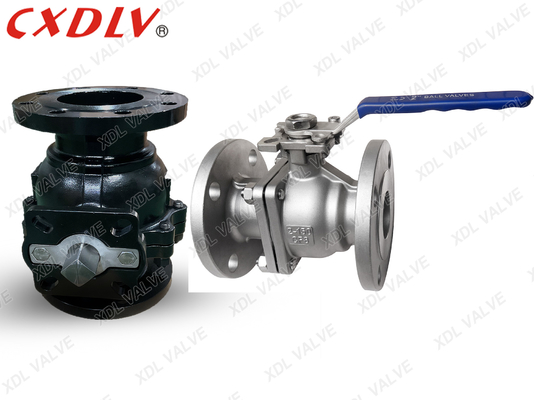 탄소 강철 A216WCB 플랑지 볼 밸브와 RPTFE 좌석
