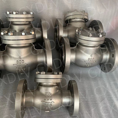 플랜지 끝 연결 스테인리스 스틸 체크 밸브 150LB 화학 처리 공장 압력