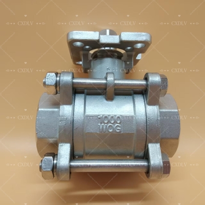 전동/공압식 스테인리스 스틸 나사산 볼 밸브 - NPT 연결 2피스 볼 밸브