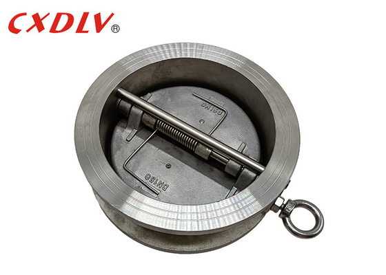 DN150 EPDM 자리 웨이퍼형 체크 밸브 듀얼 플레이트 파이프 더블 디스크 문