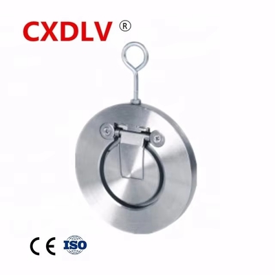 CF8M 플랩 체크 밸브 공장 직접 판매 고품질 스테인리스 스틸 실버 OEM 표준 듀얼 플레이트 체크 밸브 일반
